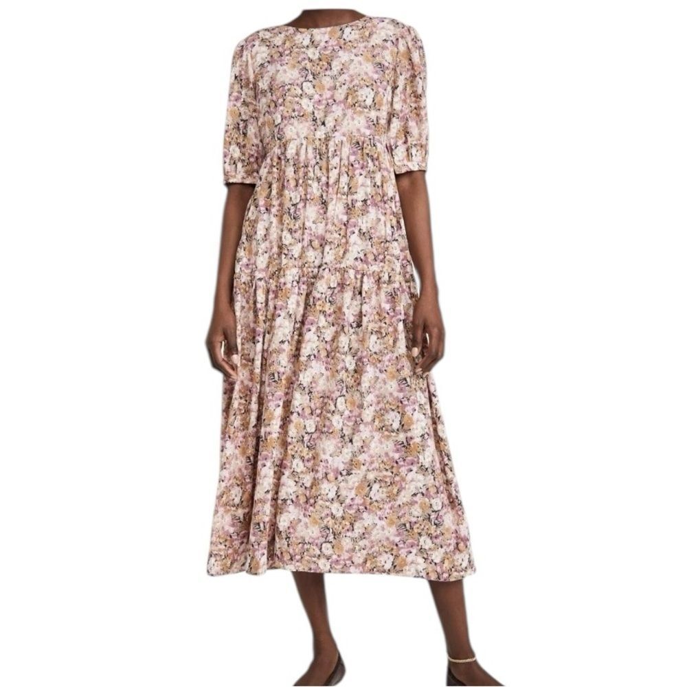 En Saison Pink Floral Midi Dress size extra small
